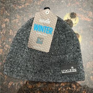 Norfin Black and Gray Knit Beanie